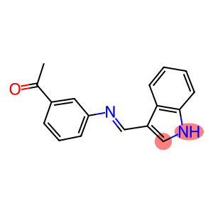 1-{3-[(1H-indol-3-ylmethylene)amino]phenyl}ethanone
