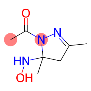 1H-Pyrazol-5-amine, 1-acetyl-4,5-dihydro-N-hydroxy-3,5-dimethyl- (9CI)