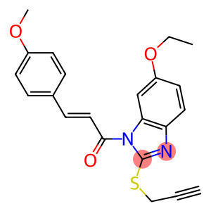6-ethoxy-1-[3-(4-methoxyphenyl)acryloyl]-2-(2-propynylsulfanyl)-1H-benzimidazole