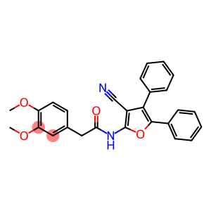 N-(3-cyano-4,5-diphenyl-2-furyl)-2-(3,4-dimethoxyphenyl)acetamide