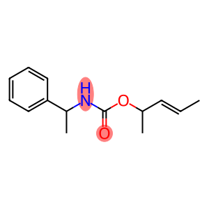 α-Methylbenzylcarbamic acid 1-methyl-2-butenyl ester
