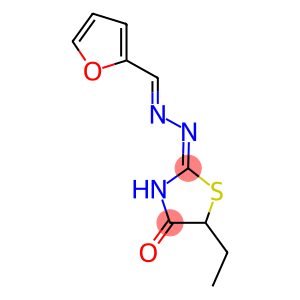 2-furaldehyde (5-ethyl-4-oxo-1,3-thiazolidin-2-ylidene)hydrazone