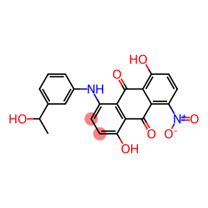 1,5-dihydroxy-4-[m-(1-hydroxyethyl)anilino]-8-nitroanthraquinone
