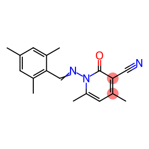 1-[(mesitylmethylene)amino]-4,6-dimethyl-2-oxo-1,2-dihydro-3-pyridinecarbonitrile