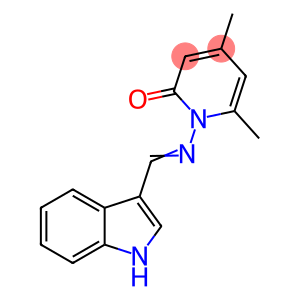 1-[(1H-indol-3-ylmethylene)amino]-4,6-dimethyl-2(1H)-pyridinone