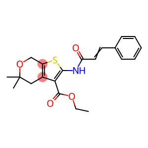 ethyl 2-(cinnamoylamino)-5,5-dimethyl-4,7-dihydro-5H-thieno[2,3-c]pyran-3-carboxylate