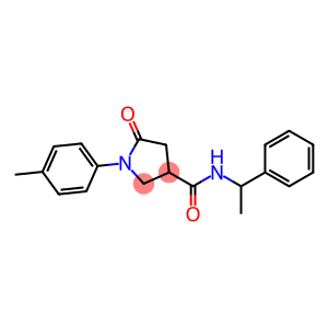 3-Pyrrolidinecarboxamide, 1-(4-methylphenyl)-5-oxo-N-(1-phenylethyl)-