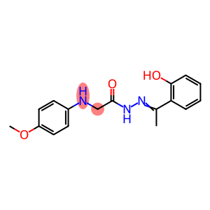 N'-[1-(2-hydroxyphenyl)ethylidene]-2-[(4-methoxyphenyl)amino]acetohydrazide (non-preferred name)