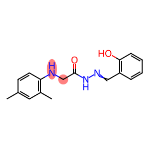 2-[(2,4-dimethylphenyl)amino]-N'-(2-hydroxybenzylidene)acetohydrazide (non-preferred name)