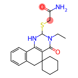 2-{[3-ethyl-4-oxo-3,4,5,6-tetrahydrospiro(benzo[h]quinazoline-5,1'-cyclohexane)-2-yl]sulfanyl}acetamide