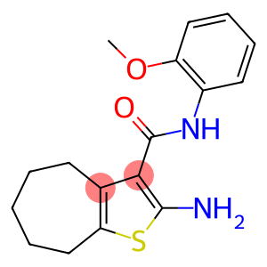 2-AMINO-N-(2-METHOXYPHENYL)-5,6,7,8-TETRAHYDRO-4H-CYCLOHEPTA[B]THIOPHENE-3-CARBOXAMIDE