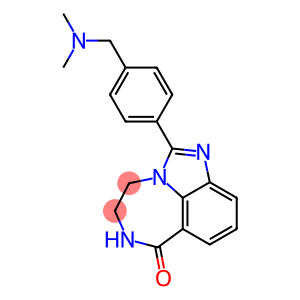 AG 14361       2-[4-[(Dimethylamino)methyl]phenyl]-5,6-dihydroimidazo[4,5,1-jk][1,4]benzodiazepin-7(4H)-one