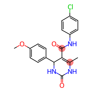 N-(4-chlorophenyl)-6-methyl-4-[4-(methyloxy)phenyl]-2-oxo-1,2,3,4-tetrahydropyrimidine-5-carboxamide