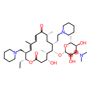 20-Deoxo-23-deoxy-5-O-[3,6-dideoxy-3-(dimethylamino)-beta-D-glucopyranosyl]-20,23-di-1-piperidinylty
