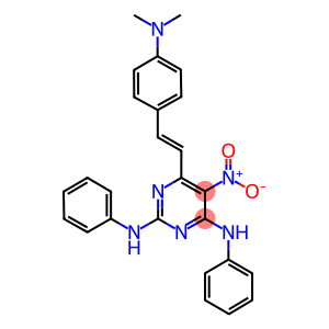 2,4-dianilino-6-{2-[4-(dimethylamino)phenyl]vinyl}-5-nitropyrimidine