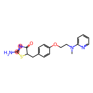 5-{4-[2-(N-methyl-N-2-pyridinyl)amino]ethyoxy]benzyl}-2-imino-4-thiazolidinone(ForRosiglitazone)