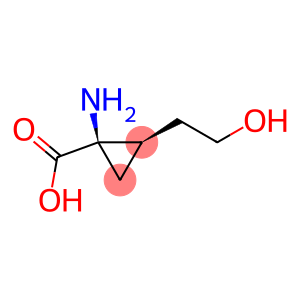 Cyclopropanecarboxylic acid, 1-amino-2-(2-hydroxyethyl)-, (1R,2R)-rel- (9CI)