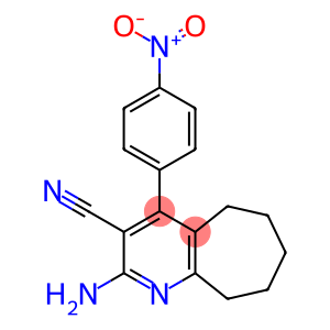 2-amino-4-{4-nitrophenyl}-6,7,8,9-tetrahydro-5H-cyclohepta[b]pyridine-3-carbonitrile