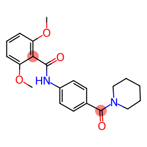 2,6-dimethoxy-N-[4-(1-piperidinylcarbonyl)phenyl]benzamide