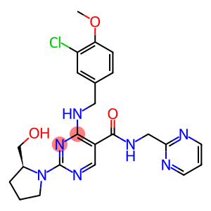 4-[[(3-Chloro-4-Methoxyphenyl)Methyl]aMino]-2-[(2S)-2-(hydroxyMethyl)-1-pyrrolidinyl]-N-(2-pyriMidinylMethyl)-5-pyriMidinecarboxaMide