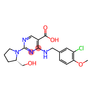 (S)-4-(3-氯-4-甲氧基苯氨基)-5-羧基-2-(2-羟甲基-1-吡咯基)嘧啶(阿伐那非中间体)