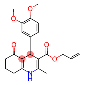 allyl 4-(3,4-dimethoxyphenyl)-2-methyl-5-oxo-1,4,5,6,7,8-hexahydro-3-quinolinecarboxylate