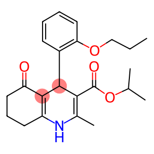 isopropyl 2-methyl-5-oxo-4-(2-propoxyphenyl)-1,4,5,6,7,8-hexahydro-3-quinolinecarboxylate