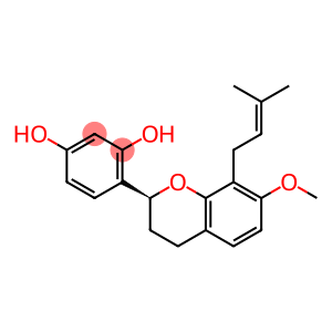 -Dihydroxy-7-methoxy-8-prenylflavan