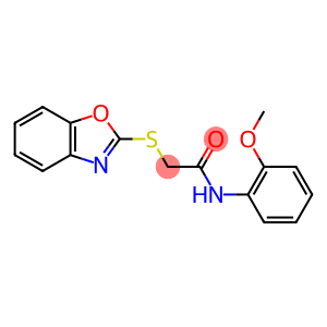 2-(1,3-benzoxazol-2-ylsulfanyl)-N-(2-methoxyphenyl)acetamide