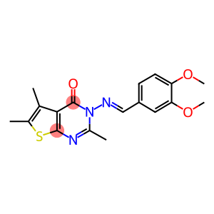 3-[(3,4-dimethoxybenzylidene)amino]-2,5,6-trimethylthieno[2,3-d]pyrimidin-4(3H)-one