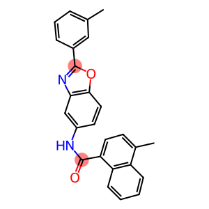 4-methyl-N-[2-(3-methylphenyl)-1,3-benzoxazol-5-yl]-1-naphthamide