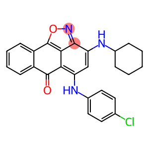 5-(4-chloroanilino)-3-(cyclohexylamino)-6H-anthra[1,9-cd]isoxazol-6-one