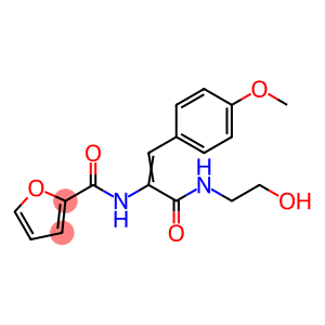 N-[(1E)-3-[(2-hydroxyethyl)amino]-1-(4-methoxyphenyl)-3-oxoprop-1-en-2-yl]furan-2-carboxamide