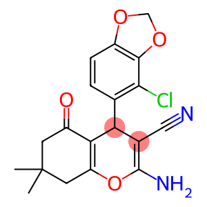 2-amino-4-(4-chloro-1,3-benzodioxol-5-yl)-7,7-dimethyl-5-oxo-5,6,7,8-tetrahydro-4H-chromene-3-carbonitrile