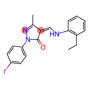 4-[(2-ethylanilino)methylene]-2-(4-iodophenyl)-5-methyl-2,4-dihydro-3H-pyrazol-3-one
