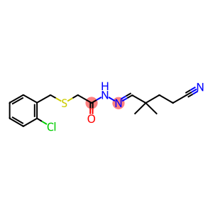 2-[(2-chlorobenzyl)sulfanyl]-N'-(4-cyano-2,2-dimethylbutylidene)acetohydrazide