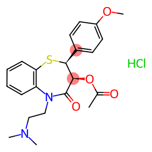 (2S-cis)-3-acetoxy-5-[2-(dimethylamino)ethyl]-2,3-dihydro-2-(4-methoxyphenyl)-1,5-benzothiazepin-4(5H)-one monohydrochloride