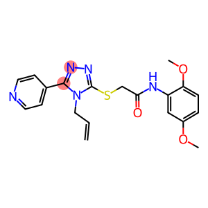2-{[4-allyl-5-(4-pyridinyl)-4H-1,2,4-triazol-3-yl]sulfanyl}-N-(2,5-dimethoxyphenyl)acetamide