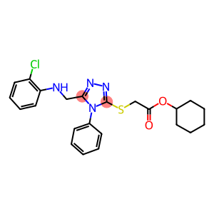cyclohexyl ({5-[(2-chloroanilino)methyl]-4-phenyl-4H-1,2,4-triazol-3-yl}sulfanyl)acetate