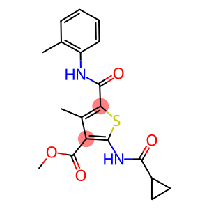 methyl 2-[(cyclopropylcarbonyl)amino]-4-methyl-5-(2-toluidinocarbonyl)-3-thiophenecarboxylate