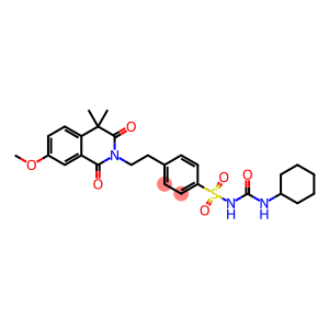 N-[(cyclohexylamino)carbonyl]-4-{2-[4,4-dimethyl-7-(methyloxy)-1,3-dioxo-3,4-dihydroisoquinolin-2(1H)-yl]ethyl}benzenesulfonamide