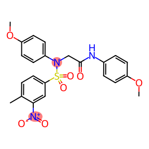 2-[({3-nitro-4-methylphenyl}sulfonyl)-4-methoxyanilino]-N-(4-methoxyphenyl)acetamide