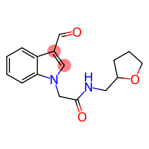 2-(3-Formyl-1H-indol-1-yl)-N-((tetrahydrofuran-2-yl)methyl)acetamide