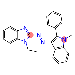 1-ethyl-2-[(1-methyl-2-phenyl-1H-indol-3-yl)diazenyl]-1H-benzimidazole