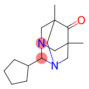 2-cyclopentyl-5,7-dimethyl-1,3-diazatricyclo[3.3.1.1~3,7~]decan-6-one