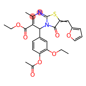 ethyl 5-[4-(acetyloxy)-3-ethoxyphenyl]-2-(2-furylmethylene)-7-methyl-3-oxo-2,3-dihydro-5H-[1,3]thiazolo[3,2-a]pyrimidine-6-carboxylate
