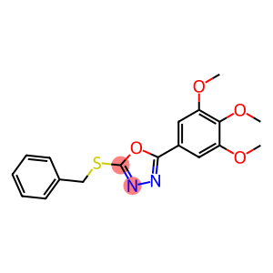 2-(benzylsulfanyl)-5-(3,4,5-trimethoxyphenyl)-1,3,4-oxadiazole