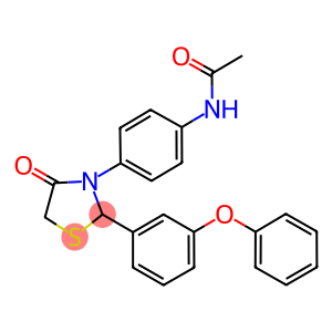 N-{4-[4-oxo-2-(3-phenoxyphenyl)-1,3-thiazolidin-3-yl]phenyl}acetamide