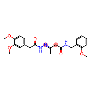 3-{[(3,4-dimethoxyphenyl)acetyl]hydrazono}-N-(2-methoxybenzyl)butanamide