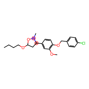 Isoxazolidine, 5-butoxy-3-[4-[(4-chlorophenyl)methoxy]-3-methoxyphenyl]-2-methyl-